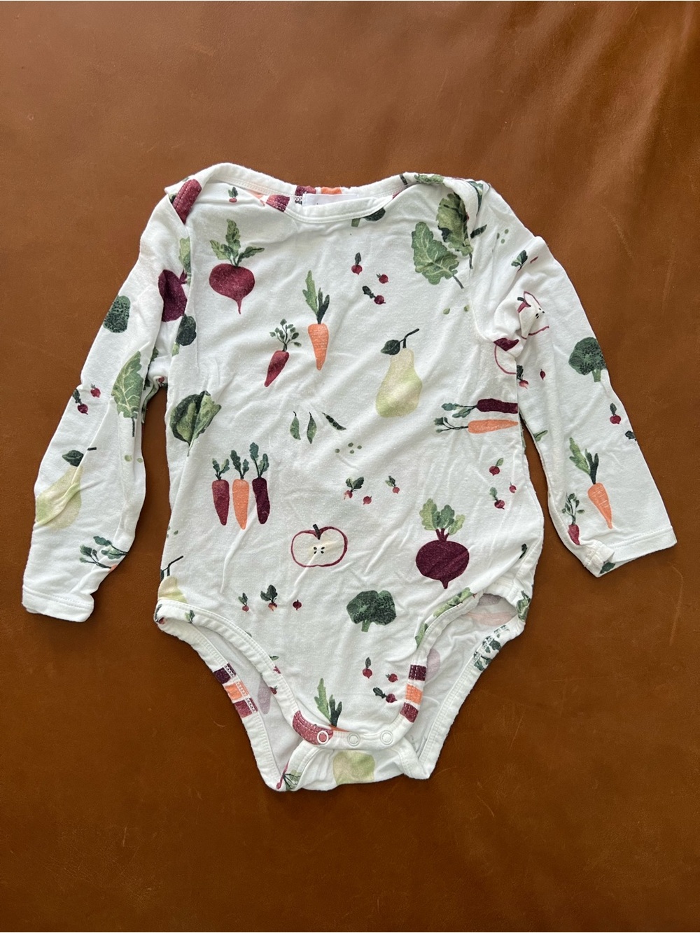 ANGEL DEAR Watercolor Veggies Bodysuit, 12-18mo